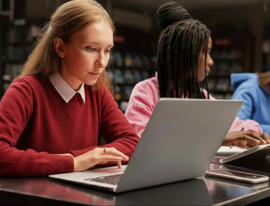 Students learning together